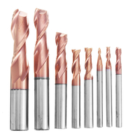 Drillpro 55 degrés carbure de tungstène 2 flûtes fraise TiAlN revêtement 2-12mm CNC outil de fraisage