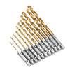 Drillpro 55Pcs foret hélico dale de la foret hexagonale de 1/4 pouce Set forets hélico daux de foret hélico dal de titan