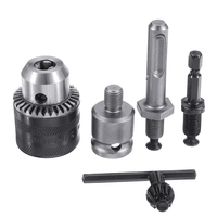Drillpro 5pcs 1.5-10mm 3 / 8-24UNF Drill Chuck Set Adaptateur de perceuse Changé Clé à choc en Eletric Drill