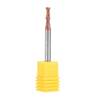 Drillpro 5pcs 3mm 2 flûtes fraise en carbure de tungstène fraise HRC55 revêtement AlTiN CNC outil de fraise en bout