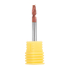 Drillpro 5pcs 4mm 2 flûtes Fraise en carbure de tungstène Fraise HRC55 AlTiN Revêtement CNC Outil de fraise en bout