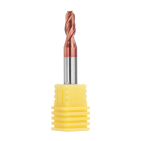 Drillpro 5pcs 5mm 2 flûtes fraise en carbure de tungstène fraise HRC55 AlTiN revêtement CNC outil de fraise en bout