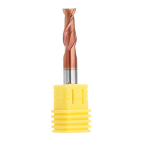Drillpro 5pcs 6mm 2 flûtes Fraise en carbure de tungstène Fraise HRC55 AlTiN Revêtement CNC Outil de fraise en bout