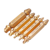 Drillpro 5pcs Double Face Endommagé Extracteur De Boulon De Vis De Percage Bits Or Doxyde Edition Décollé Vis Remov