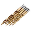 Drillpro 5pcs forets à pas de torsion de revêtement en titane pour outil de travail du bois de système de gabarit de tro