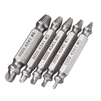 Drillpro 5pcs HSS Endommagé Extracteur de Forets Guide Set Cassé Facile à sortir Boulon Vis Remover Outil