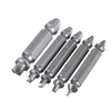Drillpro 5pcs HSS Extracteur de vis endommagé Double face Outil de goujon de boulon de dissolvant