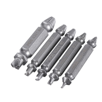 Drillpro 5pcs HSS Extracteur de vis endommagé Double face Outil de goujon de boulon de dissolvant
