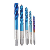 Drillpro 5Pcs M3-M8 Robinet Fileté En Spirale Bleu Nano Robinet Enduit Métrique Foret Métrique Set