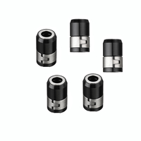 Drillpro 5pcs universel 21mm en acier magnétique anneau magnétique amovible anneau pour embout de tournevis 6.35mm