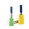 Drillpro 6 cannelures Nano Fraise à revêtement bleu HRC65 6/8/10 / 12mm Fraise en carbure