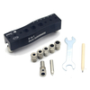 Drillpro 6 en 1 Gabarit de goujon auto-centrant Jointmate Coin rainure en V Forage de surface ronde Guide de trou droit