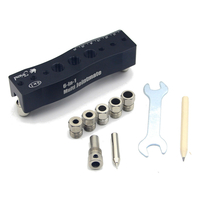 Drillpro 6 en 1 Gabarit de goujon auto-centrant Jointmate Coin rainure en V Forage de surface ronde Guide de trou droit