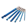 Drillpro 6 Pcs 3-8mm Bleu Nano Enduit Rainurage Drill HSS Bois Foret Trépan En Plastique Trou En Métal Rainurage