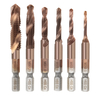 Drillpro 6 pièces M3-M10 M35 placage au cobalt HSS tige hexagonale rainure en spirale ensemble de mèches de taraudage Co