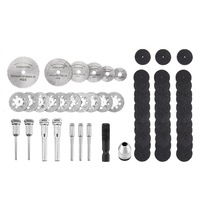 Drillpro 60pcs disque de coupe diamant lame de scie circulaire avec mandrin pour outil rotatif bois plastique