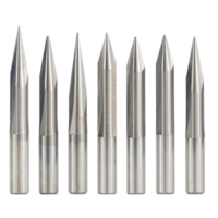 Drillpro 6mm tige 15/20/25/30 degrés V forme embout de fraise en bout 0.3-1.0mm 2 cannelures CNC embout de sculpture boi