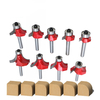 Drillpro 6mm tige coin rond sur mèche de toupie avec roulement de nettoyage affleurant fraise pour outil de travail du b