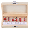 Drillpro 6pcs 1/4 pouce Queue De Routeur Set Bois Menuiserie Coupe Fraise Avec Boîte En Bois