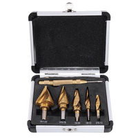 Drillpro 6pcs 1/8 à 1-3 / 8 pouces Perceuse à étape de mise à niveau en titane Ensemble de forets rainurés en spirale av