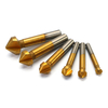 Drillpro 6pcs 3 Flûte Titane Chanfrein 90 Degrés Chanfreinage Extrémité Fraise Fraise Fraise