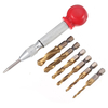 Drillpro 6Pcs M3-M10 Foret à tarauds combinés HSS Titane Fraise à ébavurer avec fraise à centrer Aotumatic