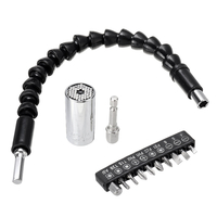 Drillpro 7-19mm clé à douille manuelle avec embouts de tournevis embout de tournevis dextension darbre flexibl