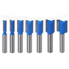 Drillpro 7 Pcs 8mm Striaght Queue De Routeur Peu Hirondelle Queue Travail Du Bois Gravure Fraisage Outils De Coupe