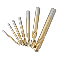 Drillpro 7 pièces 3-12mm foret ponctuel 120 degrés titane M42 cobalt chanfrein foret emplacement Center Bit Guide outils