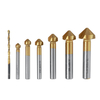 Drillpro 7 pièces 5-10mm HSS revêtu de titane M6 foret à fraiser 3 chanfrein à 90 degrés fraise à chanfreiner