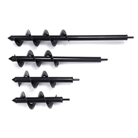 Drillpro 7.6x25/30/45/60cm tarière de jardin petite terre planteur foret poteau trou pelle terre plantation tarière fore