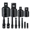 Drillpro 7pcs / 12pcs Clé à cliquet Adaptateur de douille Ensemble Réducteur de douille dentraînement Adaptateur d&