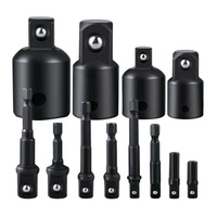 Drillpro 7pcs / 12pcs Clé à cliquet Adaptateur de douille Ensemble Réducteur de douille dentraînement Adaptateur d&