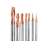 Drillpro 7Pcs 1-8mm HRC55 Fraise en acier au tungstène CNC 55 degrés
