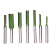 Drillpro 7pcs 6mm Tige Simple Double Flûte Droite Fraise Fraise En Bois Carbure De Tungstène Routeur Peu