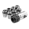 Drillpro 7Pcs ER11 Pinces à ressort de 1-7mm avec tige dextension de support darbre de moteur ER11A 5mm