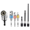 Drillpro 7pcs foret à angle droit foret 1/4 pouce 105 ° degré foret à angle droit et barre dextension 1/4 tige hexa