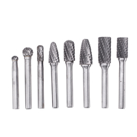 Drillpro 8 Pcs 6mm Tige En Acier Tungstène Rotary File Set Tête De Meulage Râpe Bavure Outil Abrasif