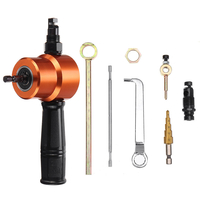 Drillpro 8 pièces double tête coupe tôle grignoteuse perceuse outil de coupe en métal