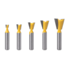 Drillpro 8mm tige queue daronde Joint de toupie bits ensemble 14 degrés travail du bois gravure fraise pour bois