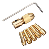Drillpro 8pcs 0.5-3mm petit outil de mandrin de mandrin de serrage de pince de foret électrique pour 3.17 / 5.05mm tige
