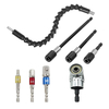 Drillpro 8PCS 1/4 pouce 105 degrés Angle droit Foret Angle Driver + 1/4 pouce Barre dextension Hex Shank Tournevis