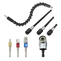 Drillpro 8PCS 1/4 pouce 105 degrés Angle droit Foret Angle Driver + 1/4 pouce Barre dextension Hex Shank Tournevis