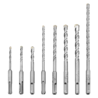 Drillpro 8Pcs 5-12mm Pointe de carbure électrique Hammer Forets pour maçonnerie SDS Plus Shank