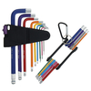 Drillpro 9 pièces 1.5mm-10mm Mini tout-en-un Colorful clé hexagonale en L clé tournevis ensemble outils de réparation pu
