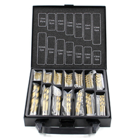 Drillpro 99Pcs Titanium Enduit Foret Twist Set 1.5mm-10mm Foret Acier Haute Vitesse avec Boîte pour Bois Métal