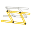 Drillpro ABS / Règle pliante multifonction multi-angle en acier inoxydable Règle parallèle à quatre côtés flexible