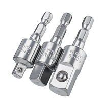 Drillpro Adaptateur universel à tête carrée rotative à 360 degrés,  bielle à manchon 1/4 3/8 1/2 pouces