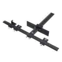 Drillpro Alliage daluminium Métrique / Pouces Armoire Matériel Jig Meubles Localisateur de trous pour le bois Guide