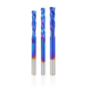 Drillpro Bleu Nano Revêtement Up Down Fraise 4mm Tige Carbure CNC Routeur Bit 2 Flûte Fraise